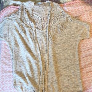 Dusty rose short sleeve cardigan
